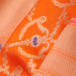 Royal Orange Meenakari Banarasi Silk Saree