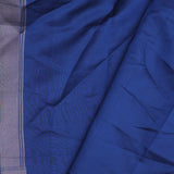Cobalt Blue Banarasi Saree With Floral Jaal
