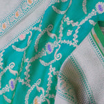 Green Banarasi Silk Saree With Meenakari Design