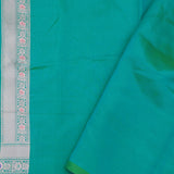 Green Banarasi Silk Saree With Meenakari Design