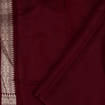 Jam Purple Floral Banarasi Silk Saree