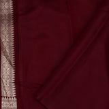 Jam Purple Floral Banarasi Silk Saree