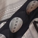 Charcoal Black Butta Banarasi Silk Saree