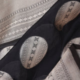 Charcoal Black Butta Banarasi Silk Saree