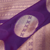 Grape Purple Butta Banarasi Silk Saree