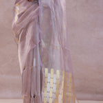 Lilac Tissue Organza Banarasi Saree