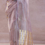 Lilac Tissue Organza Banarasi Saree