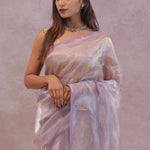 Lilac Tissue Organza Banarasi Saree