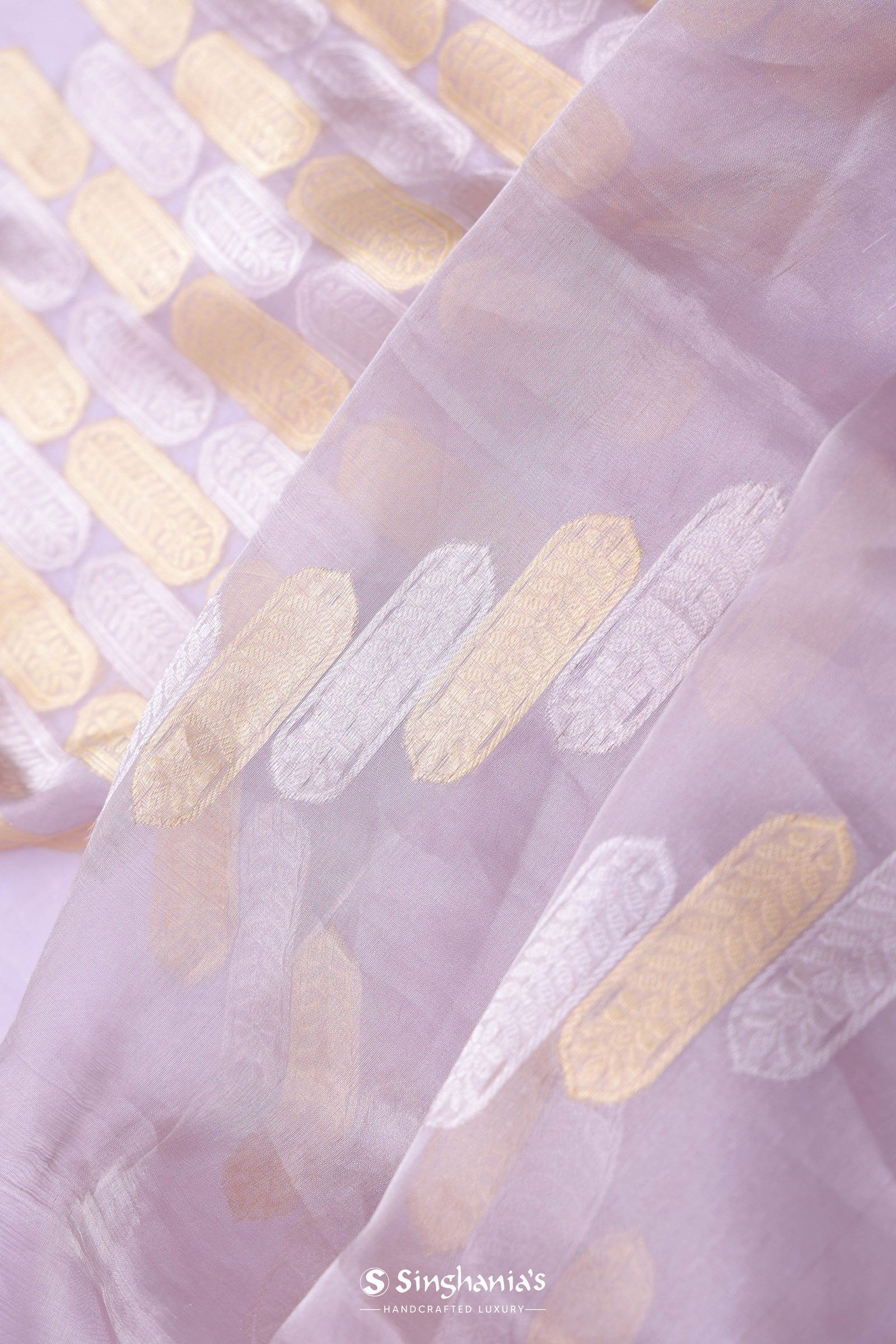 Lilac Tissue Organza Banarasi Saree