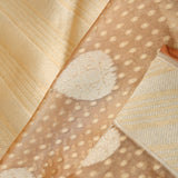 Marble Peach Floral Butta Organza Banarasi Saree