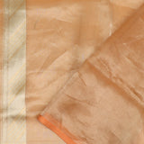 Marble Peach Floral Butta Organza Banarasi Saree