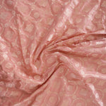 Geranium Pink Banarasi Silk Jaal Saree