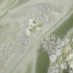 Pistachio Green Tissue Saree With Embroidery Detail