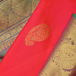 Neon Fuchsia Paisley Kanjivaram Silk Saree