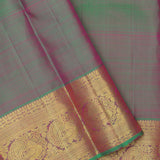 Neon Fuchsia Paisley Kanjivaram Silk Saree