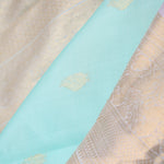 Electric Blue Butti Kanjivaram Silk Saree
