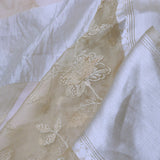 Soft Beige Organza Embroidery Saree With Silver Zari Work