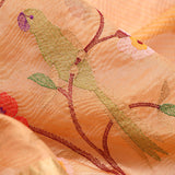 Fawn Gold Jaali Crafted Tissue Saree