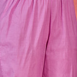 Light Purple Embroidered Cotton Kurta Set