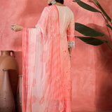 Light Pink Embroidered Cotton Kurta Set