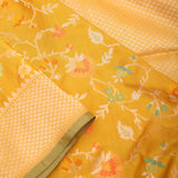 Citrine Green Banarasi Silk Jaal Saree