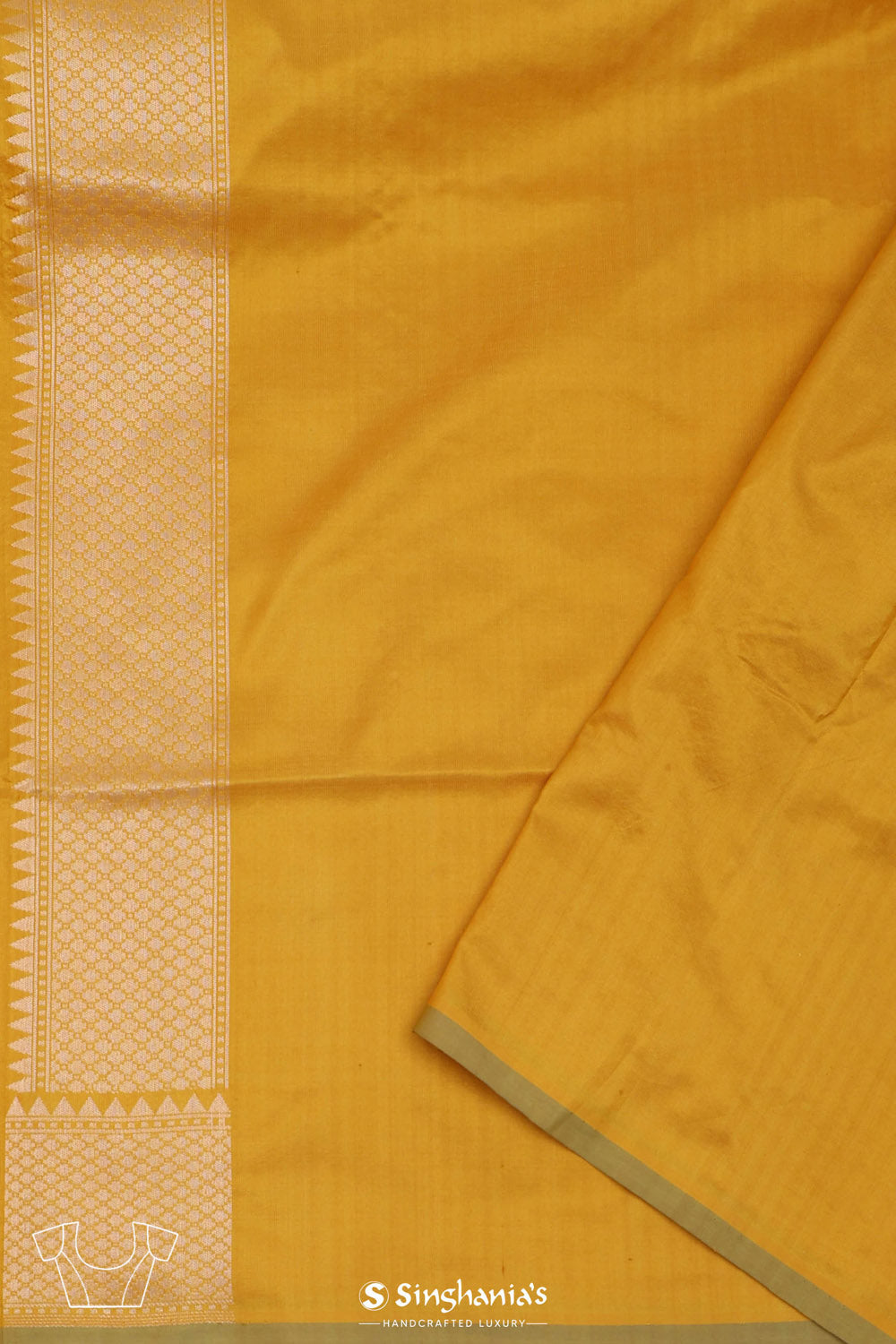 Citrine Green Banarasi Silk Jaal Saree