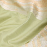 Chinoise Green Satin Banarasi Saree With Statement Border