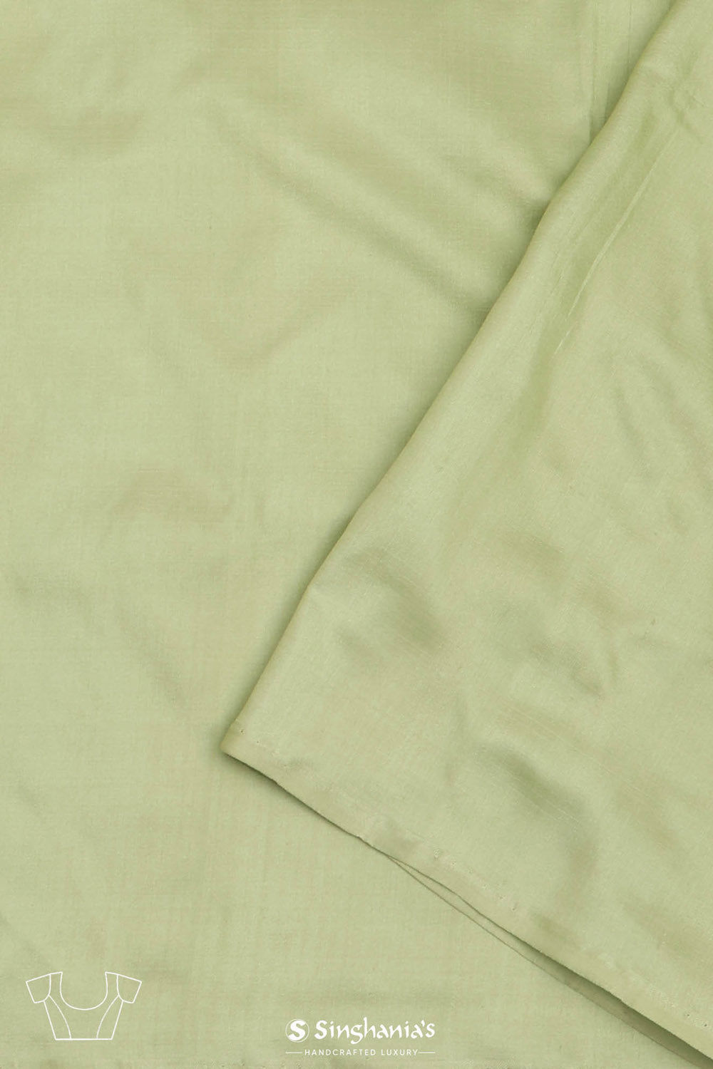 Chinoise Green Satin Banarasi Saree With Statement Border