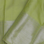 Purple Kanjivaram Saree With Light Olive Green Border