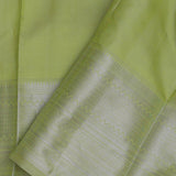 Purple Kanjivaram Saree With Light Olive Green Border