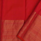 Dark Green Kanjivaram Saree With Orange Contrast Border