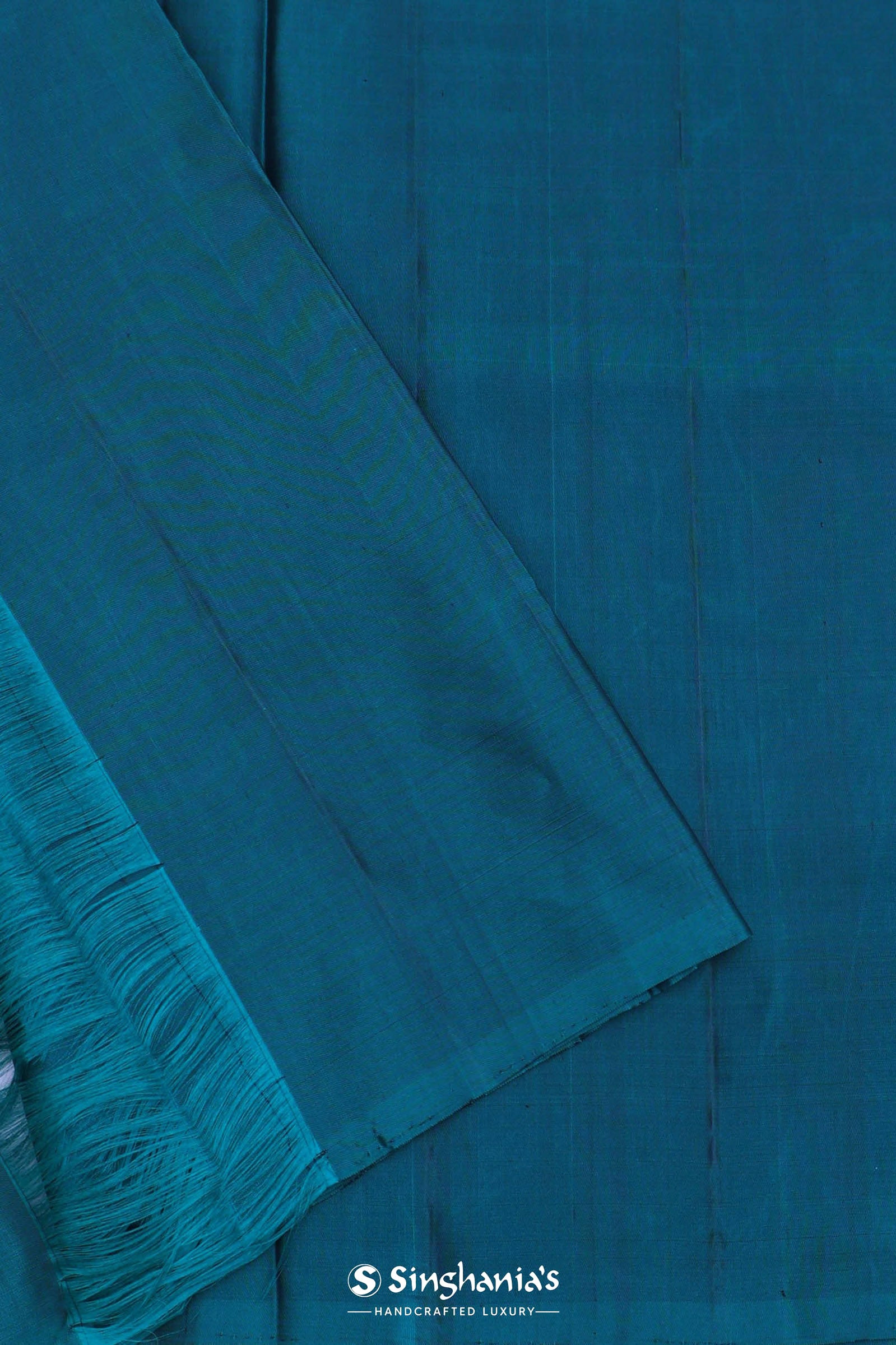 Indigo Blue Kanjivaram Saree With Designer Border