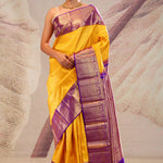 Golden Yellow Heritage Kanjivaram Silk Saree