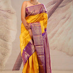 Golden Yellow Heritage Kanjivaram Silk Saree
