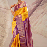 Golden Yellow Heritage Kanjivaram Silk Saree