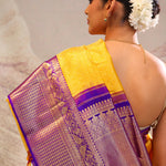 Golden Yellow Heritage Kanjivaram Silk Saree