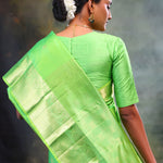 Paris Green Butti Kanjivaram Silk Saree
