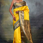 Gold Yellow Butti Kanjivaram Silk Saree