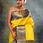 Gold Yellow Butti Kanjivaram Silk Saree