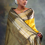 Gold Yellow Butti Kanjivaram Silk Saree
