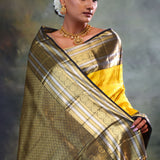 Gold Yellow Butti Kanjivaram Silk Saree