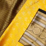 Gold Yellow Butti Kanjivaram Silk Saree
