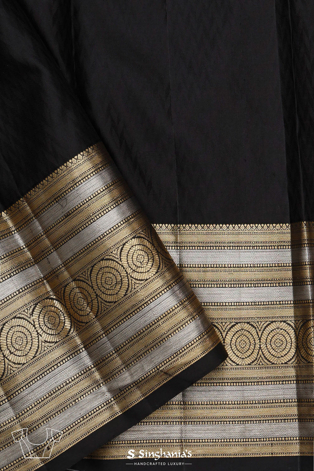 Gold Yellow Butti Kanjivaram Silk Saree