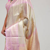 Pale Gold Butti Kanjivaram Silk Saree