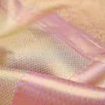Pale Gold Butti Kanjivaram Silk Saree