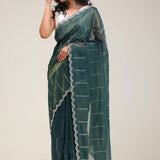 Opal Green Handcrafted Tissue Saree