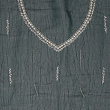 Dark Teal Handcrafted Tissue Saree