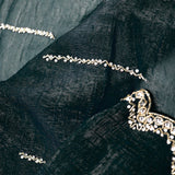 Dark Teal Handcrafted Tissue Saree