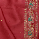 Paradise Pink Silk Crafted Saree