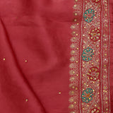 Paradise Pink Silk Crafted Saree